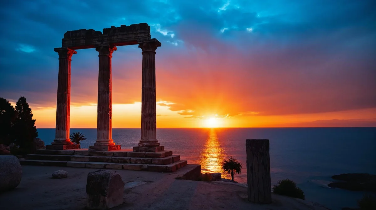 Kurort i widoki — Akropol w Lindos Rodos Grecja