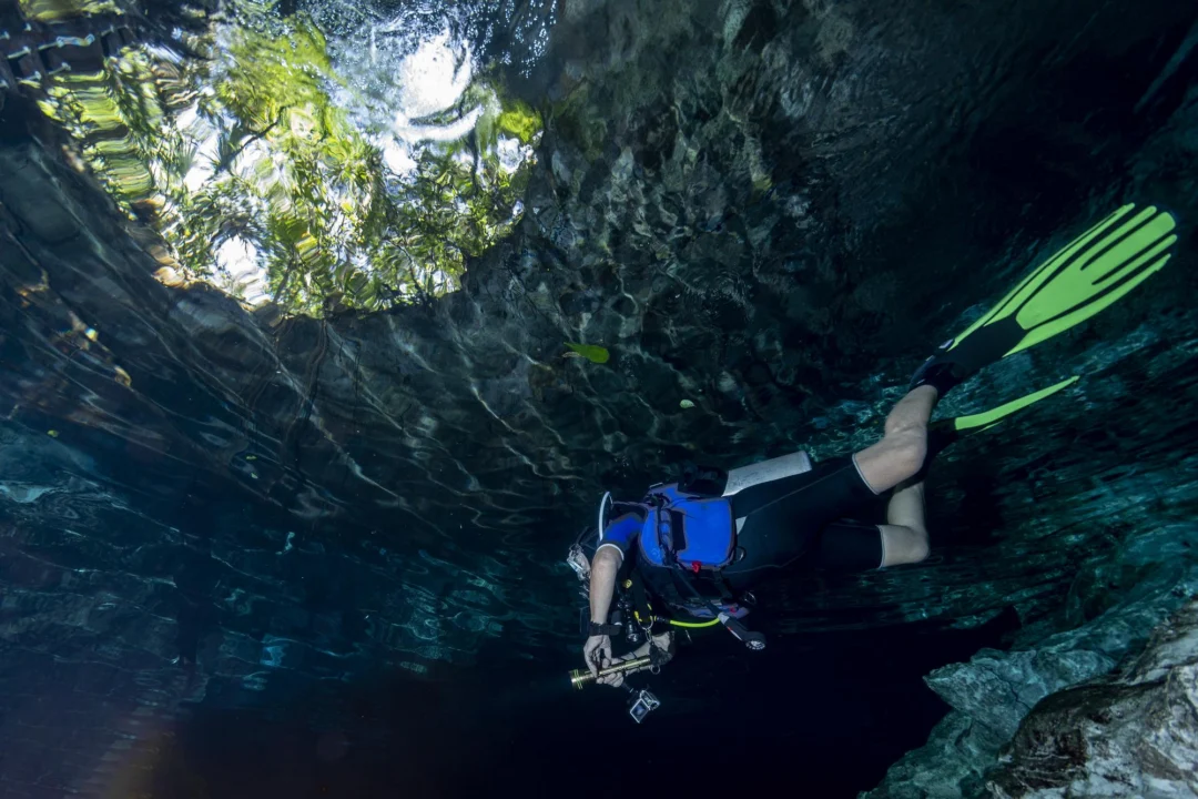Góry i natura — Cenote Dos Ojos Riviera Maya Hiszpania