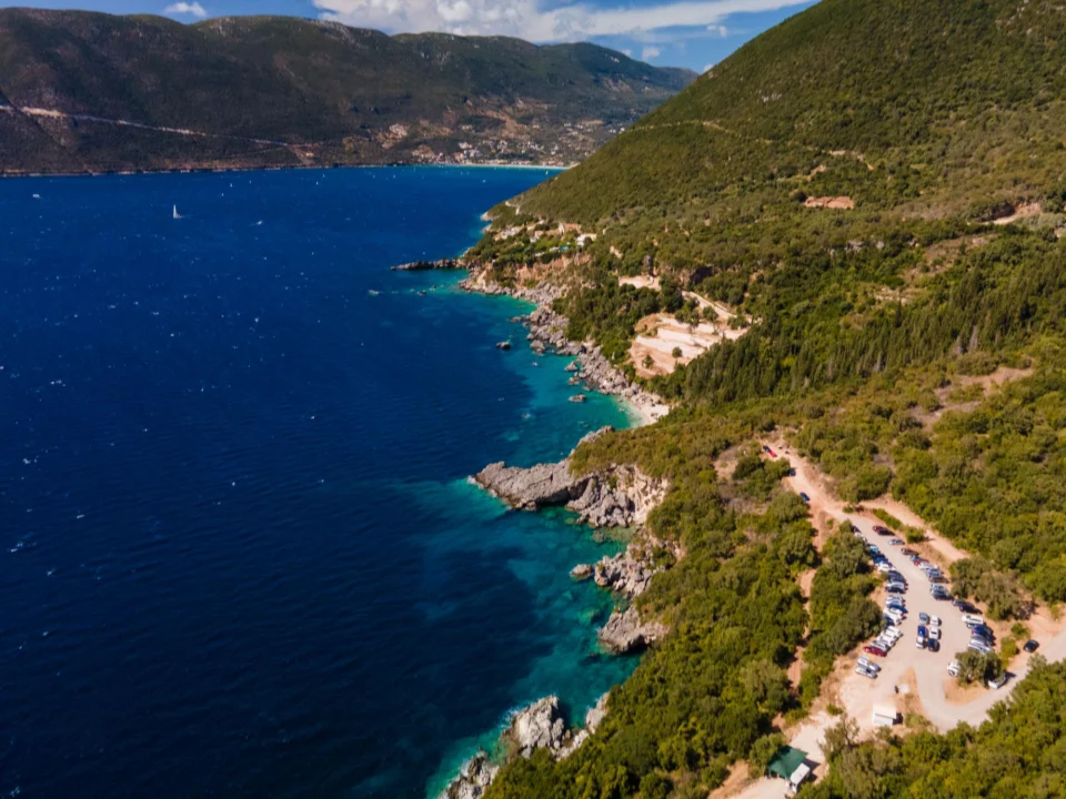 Góry i natura — Kaplica Panagia Faneromeni Lefkada Grecja