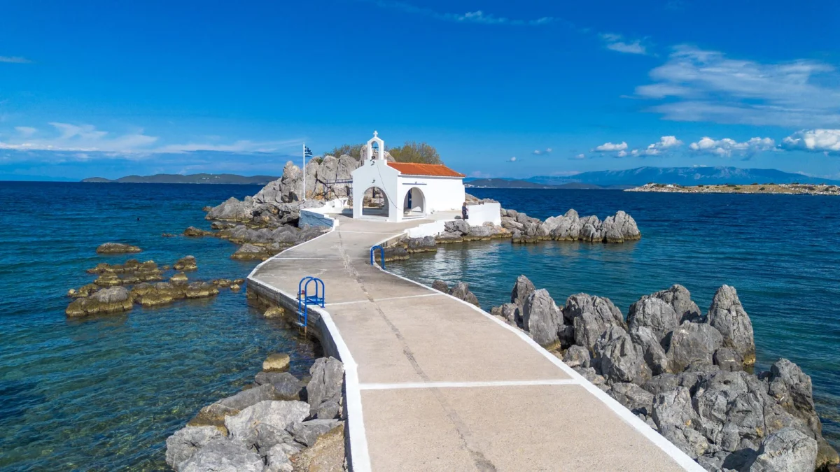 Atrakcje turystyczne — Klasztor Agios Markos Chios Grecja