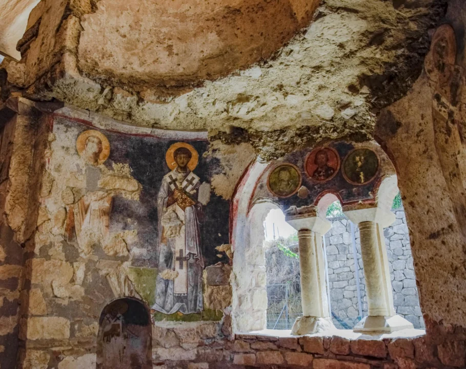 Góry i natura — Klasztor Megali Panagia Samos Grecja
