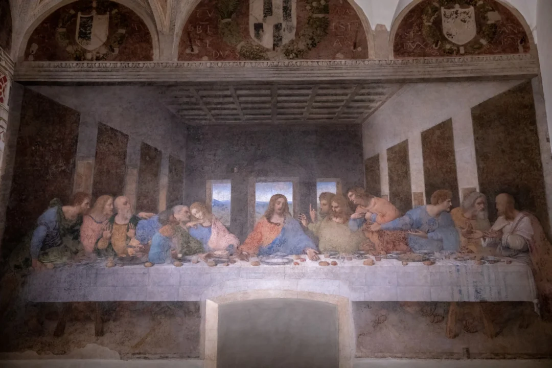 Góry i natura — Kościół Santa Maria delle Grazie Mediolan Włochy