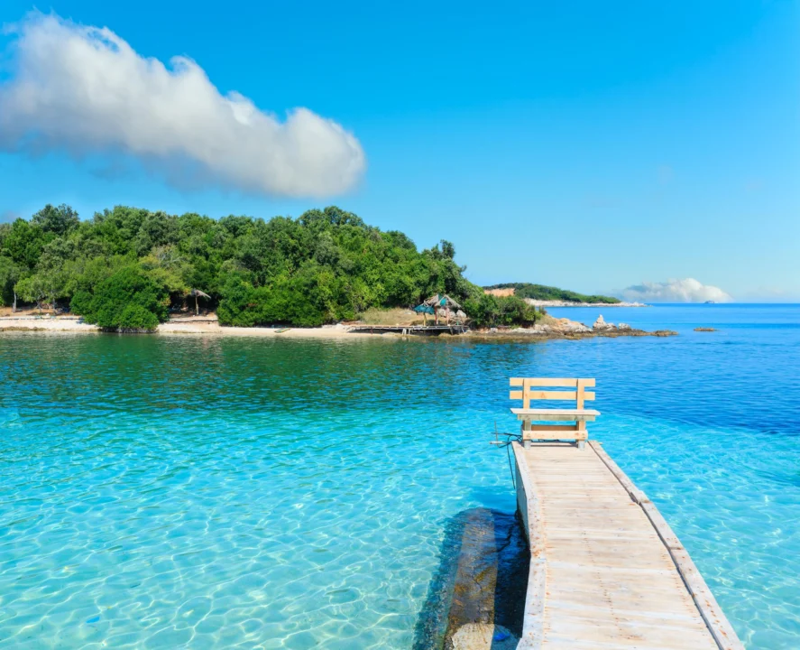 Plaża i wybrzeże — wakacje w Ksamil Albania Południowa Albania