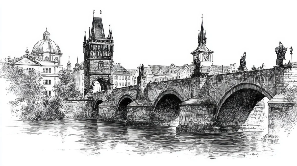 Góry i natura — Most Karola Praga Czechy
