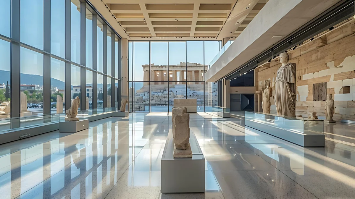 Góry i natura — Muzeum Akropolu Ateny Grecja