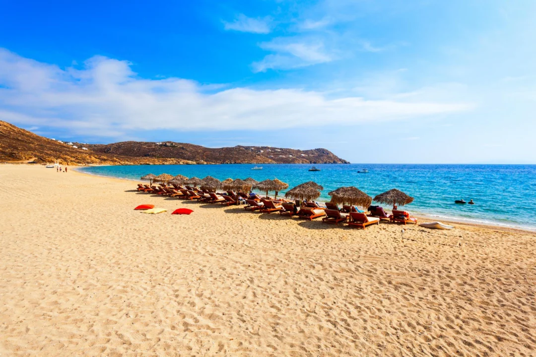 Kurort i widoki — Mykonos Grecja
