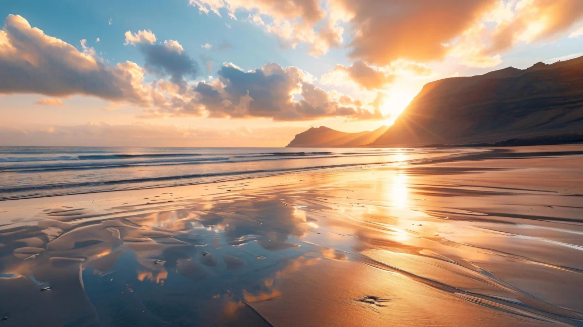 Kurort i widoki — Plaża Famara Lanzarote Hiszpania