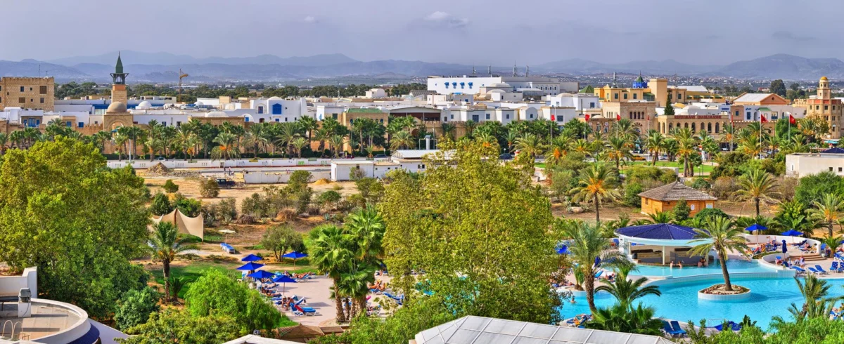Miasto i architektura — Plaże w Hammamet Zatoka Tuniska Tunezja