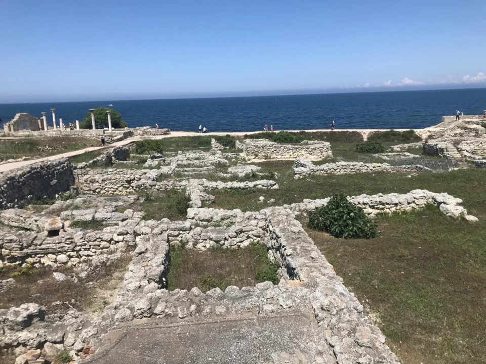 Góry i natura — Ruiny starożytnego miasta Limenas Thassos Grecja