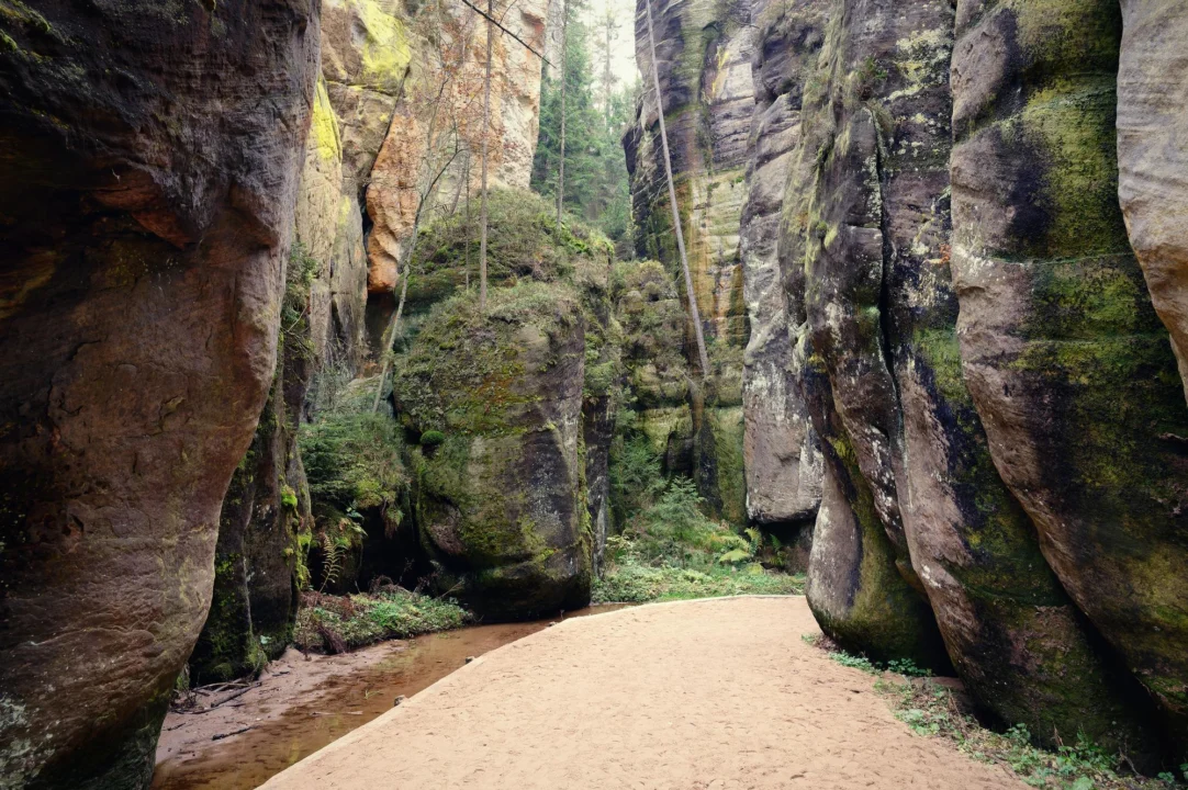 Góry i natura — Wodospad Białej Lądeckiej Góry Orlickie Czechy