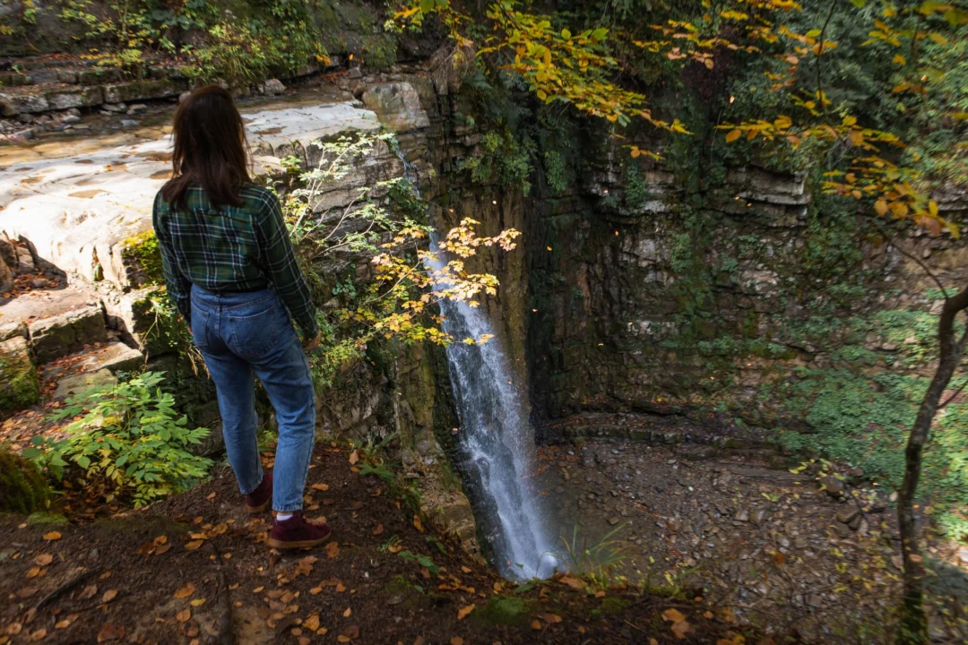 Góry i natura — Wodospad Szum Pogórze Karpackie Polska