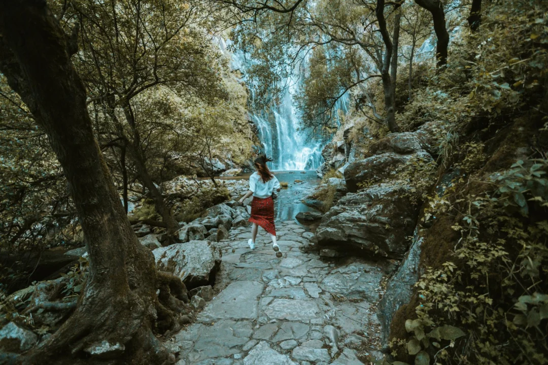 Góry i natura — Wodospady Dimosari Lefkada Grecja