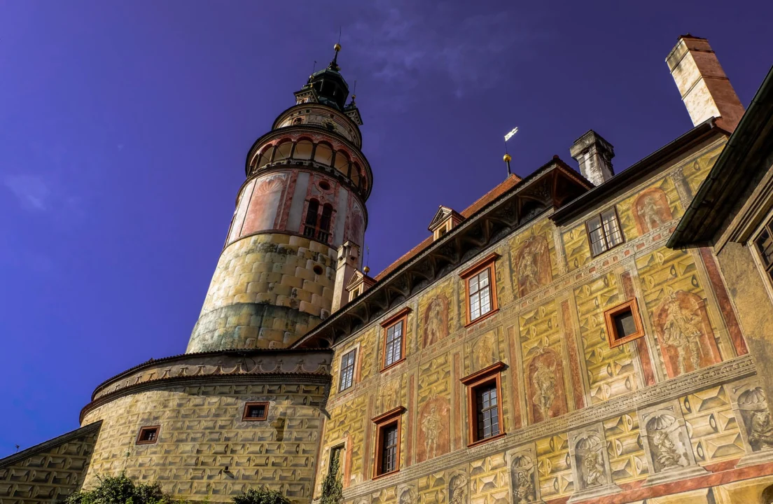 Góry i natura — Zamek Český Krumlov Czechy Południowe Czechy
