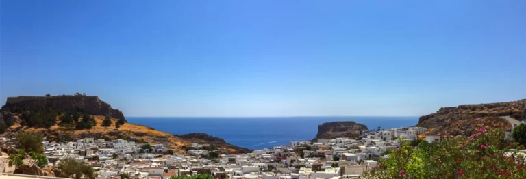 Plaża i wybrzeże — wakacje w Akropol w Lindos Rodos Grecja