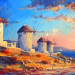 Plaża i wybrzeże — wakacje w Młyn Wiatraków Mykonos Grecja