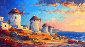 Plaża i wybrzeże — wakacje w Młyn Wiatraków Mykonos Grecja